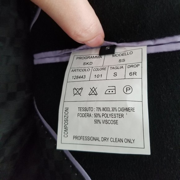 Black Wool Cashmere Blazer/ Suit Jacket - Picture 10 of 11